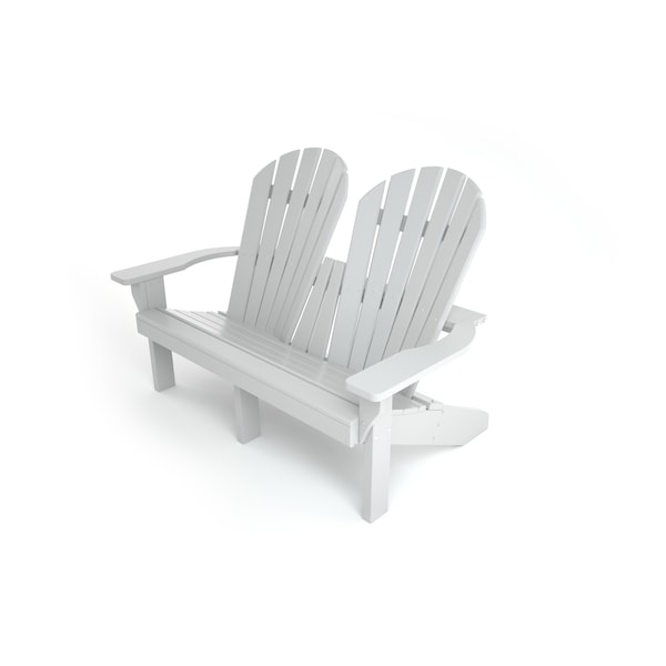 White Riveria Adirondack Love Seat